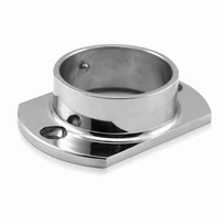 Langwerpige voetplaat voor leuningsystemen voor buitengebruik